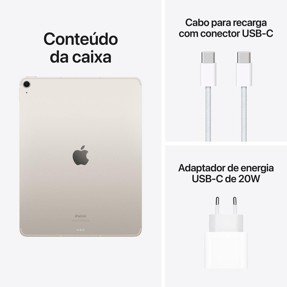 iPad Air 13" M2, 6ª geração, Wi-Fi + Cellular, 512GB - Estelar - 10