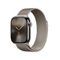 Apple Watch Series 10 GPS + Cellular • Caixa natural de titânio – 42 mm • Pulseira natural estilo milanês - 1