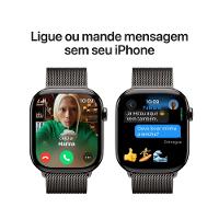 Apple Watch Series 10 GPS + Cellular • Caixa ardósia de titânio – 46 mm • Pulseira ardósia estilo milanês – P/M - 7