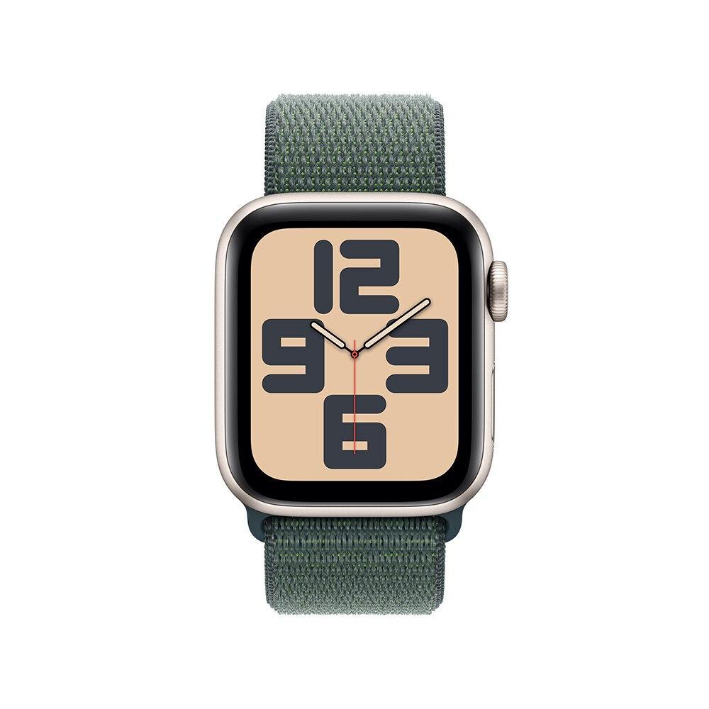 Apple Watch SE GPS + Cellular • Caixa estelar de alumínio – 40 mm • Pulseira loop esportiva verde-lago - 2