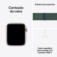 Apple Watch SE GPS + Cellular • Caixa estelar de alumínio – 40 mm • Pulseira loop esportiva verde-lago - 7