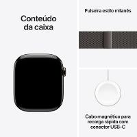 Apple Watch Series 10 GPS + Cellular • Caixa ardósia de titânio – 46 mm • Pulseira ardósia estilo milanês – M/G - 9