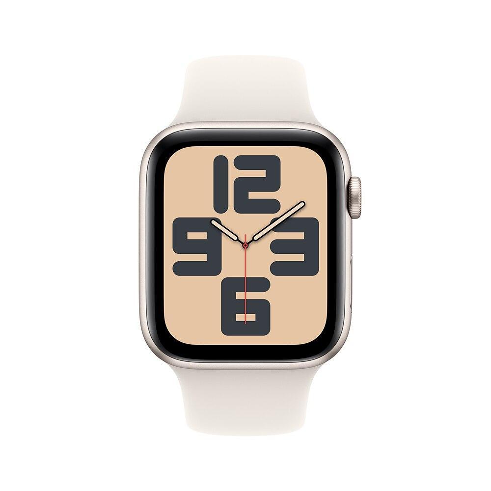 Apple Watch SE GPS + Cellular • Caixa estelar de alumínio – 44 mm • Pulseira esportiva estelar – M/G - 2