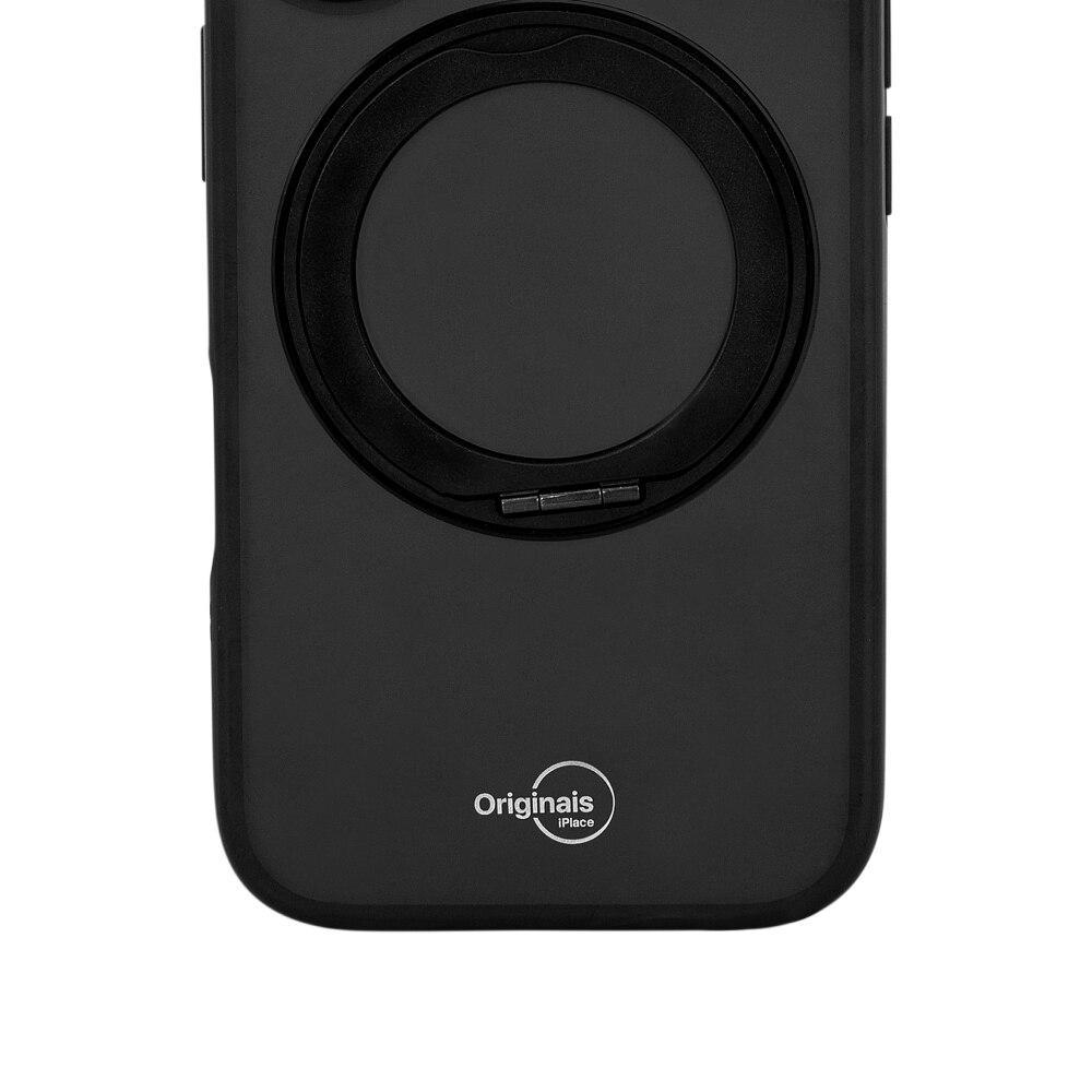 Capa iPhone 16 Originais iPlace, Stand Preta - 4
