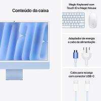 iMac 24", M4, CPU 10 núcleos e GPU 10 núcleos, Memória Unificada 16GB, 256GB SSD - Azul - 9