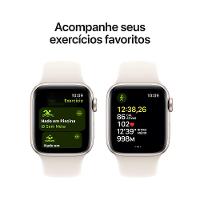 Apple Watch SE GPS + Cellular • Caixa estelar de alumínio – 40 mm • Pulseira esportiva estelar – M/G - 6