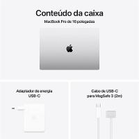 Apple MacBook Pro 16", M4 Pro, CPU de 14 núcleos, GPU de 20 núcleos, 24GB RAM, 512GB SSD - Prateado - 8