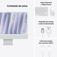 iMac 24", M4, CPU 8 núcleos e GPU 8 núcleos, Memória Unificada 16GB, 256GB SSD - Prateado - 9