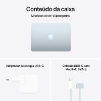 Apple Macbook Air 13", M4, com CPU de 10 núcleos, GPU de 10 núcleos, 24GB RAM, 512GB SSD - Azul - 9