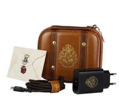 Kit de Carregamento Portátil com Estojo Rígido USB-C 33W Marrom | Harry Potter - iWill