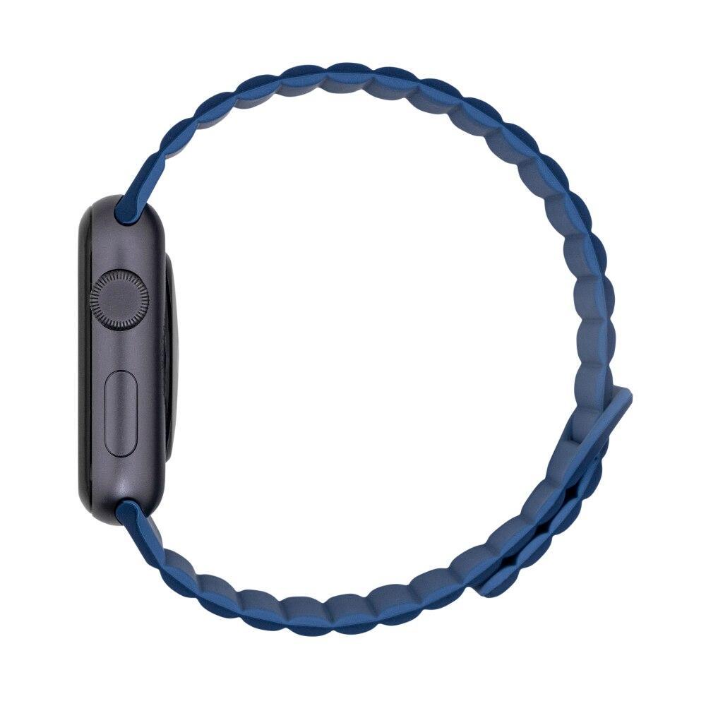 Kit Pulseira Double para Apple Watch 42/44/45/46/49 MM Cinza e Azul - 6