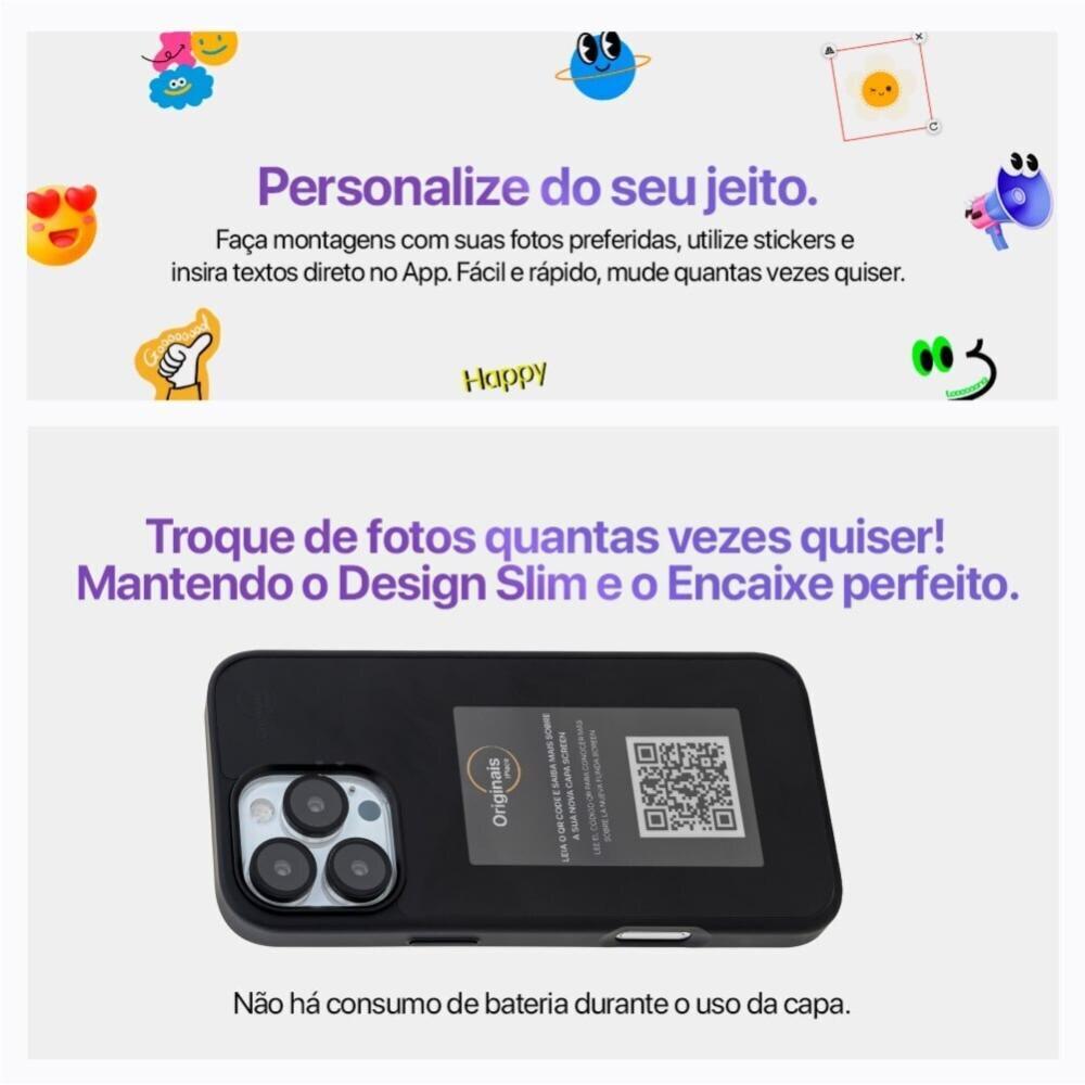 Capa iPhone 16 Pro Max Originais iPlace, Screen Preta  - 6