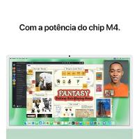 iMac 24", M4, CPU 10 núcleos e GPU 10 núcleos, Memória Unificada 16GB, 256GB SSD - Verde - 6