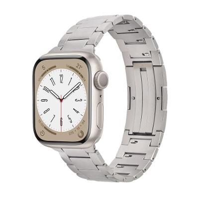 Pulseira de Titanium Click para Apple Watch 42/44/45/46/49mm, Originais iPlace, Silver