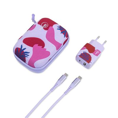 Kit de Viagem Spring USB-C 30W Originais iPlace com Carregador e Cabo 