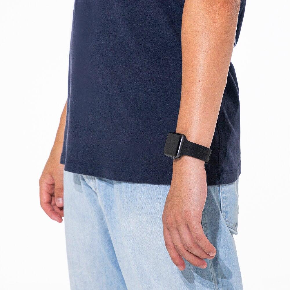 Pulseira de Silicone Com Fecho Magnético para Apple Watch 38-41mm Preta, Originais iPlace - 2