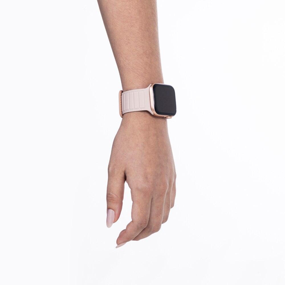 Pulseira de Silicone Magnética para Apple Watch 38-41mm Rosa, Originais iPlace - 4