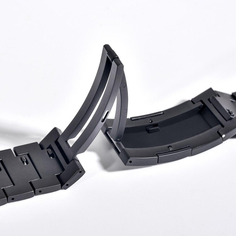 Pulseira de Titanium Click para Apple Watch 42/44/45/46/49mm, Originais iPlace, Preta - 4