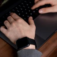 Pulseira de Titanium Click para Apple Watch 42/44/45/46/49mm, Originais iPlace, Preta - 7