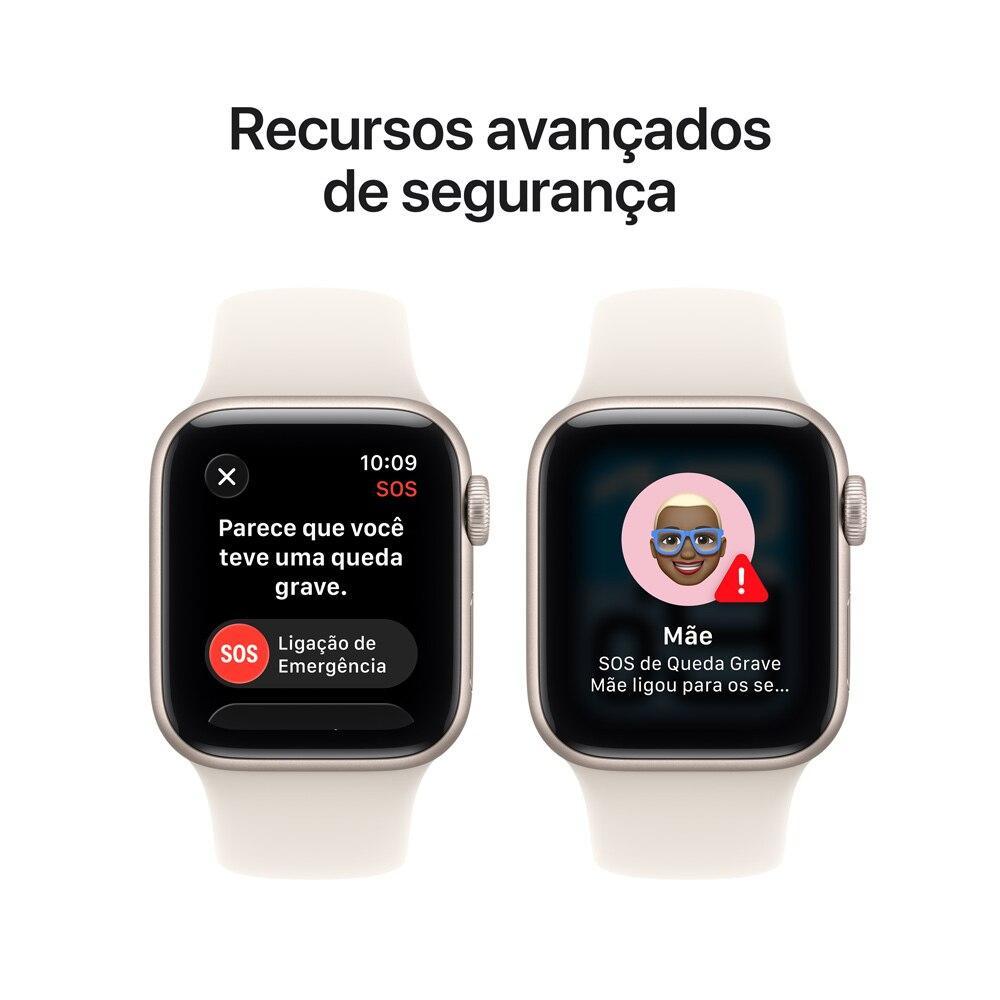 Apple Watch SE 3 GPS - Caixa estelar de alumínio – 40 mm - Pulseira esportiva estelar – P/M - 7