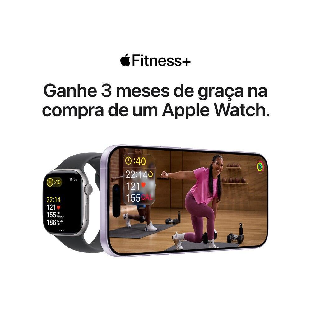 Apple Watch SE 3 GPS - Caixa estelar de alumínio – 44 mm - Pulseira esportiva estelar – P/M - 9