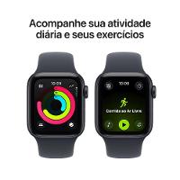 Apple Watch SE 3 GPS - Caixa meia-noite de alumínio – 44 mm - Pulseira esportiva meia-noite – M/G - 6
