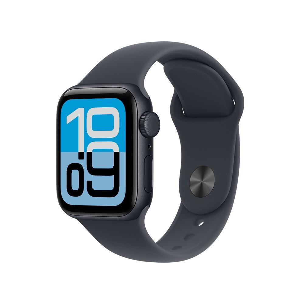 Apple Watch SE 3 GPS + Cellular - Caixa meia-noite de alumínio – 40 mm - Pulseira esportiva meia-noite – M/G - 1