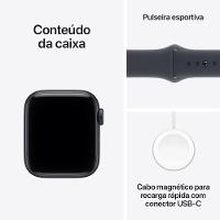 Apple Watch SE 3 GPS + Cellular - Caixa meia-noite de alumínio – 40 mm - Pulseira esportiva meia-noite – M/G - 8