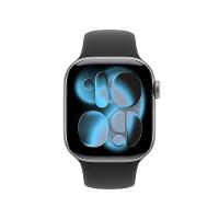 Apple Watch Series 11 GPS - Caixa cinza-espacial de alumínio – 42 mm - Pulseira esportiva preta – P/M - 2