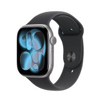 Apple Watch Series 11 GPS - Caixa cinza-espacial de alumínio – 46 mm - Pulseira esportiva preta – M/G - 1