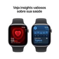Apple Watch Series 11 GPS - Caixa cinza-espacial de alumínio – 46 mm - Pulseira esportiva preta – M/G - 5