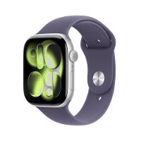 Apple Watch Series 11 GPS - Caixa prateada de alumínio – 46 mm - Pulseira esportiva roxo-névoa – M/G - 1