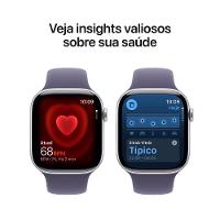 Apple Watch Series 11 GPS - Caixa prateada de alumínio – 46 mm - Pulseira esportiva roxo-névoa – M/G - 5