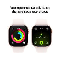 Apple Watch Series 11 GPS + Cellular - Caixa cor de ouro rosa de alumínio – 42 mm - Pulseira esportiva blush-clara – P/M