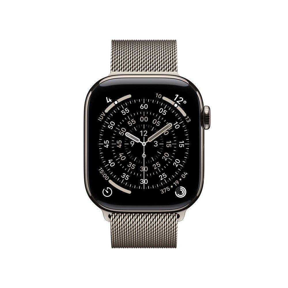 Apple Watch Series 11 GPS + Cellular - Caixa natural de titânio – 42 mm - Pulseira natural estilo milanês - 2