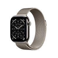 Apple Watch Series 11 GPS + Cellular - Caixa natural de titânio – 42 mm - Pulseira natural estilo milanês - 1