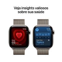 Apple Watch Series 11 GPS + Cellular - Caixa natural de titânio – 42 mm - Pulseira natural estilo milanês - 5