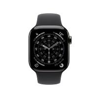 Apple Watch Series 11 GPS + Cellular - Caixa ardósia de titânio – 42 mm - Pulseira esportiva preta – M/G - 2