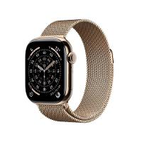 Apple Watch Series 11 GPS + Cellular - Caixa dourada de titânio – 42 mm - Pulseira dourada estilo milanês - 1