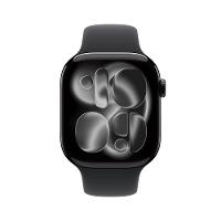 Apple Watch Series 11 GPS + Cellular - Caixa preta brilhante de alumínio – 46 mm - Pulseira esportiva preta – M/G - 2
