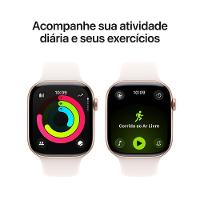 Apple Watch Series 11 GPS + Cellular - Caixa cor de ouro rosa de alumínio – 46 mm - Pulseira esportiva blush-clara – M/G