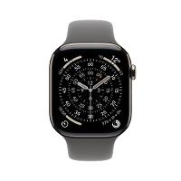 Apple Watch Series 11 GPS + Cellular - Caixa natural de titânio – 46 mm - Pulseira esportiva cinza-pedra – P/M - 2