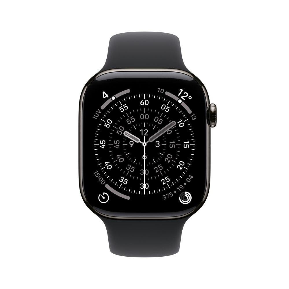 Apple Watch Series 11 GPS + Cellular - Caixa ardósia de titânio – 46 mm - Pulseira esportiva preta – P/M - 2