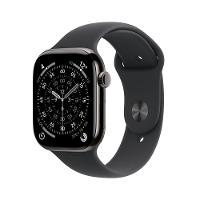 Apple Watch Series 11 GPS + Cellular - Caixa ardósia de titânio – 46 mm - Pulseira esportiva preta – P/M - 1