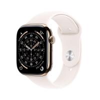 Apple Watch Series 11 GPS + Cellular - Caixa dourada de titânio – 46 mm - Pulseira esportiva blush-clara – P/M - 1