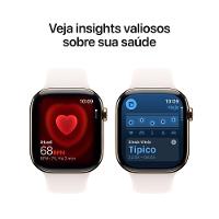 Apple Watch Series 11 GPS + Cellular - Caixa dourada de titânio – 46 mm - Pulseira esportiva blush-clara – M/G - 5