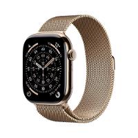 Apple Watch Series 11 GPS + Cellular - Caixa dourada de titânio – 46 mm - Pulseira dourada estilo milanês – M/G - 1