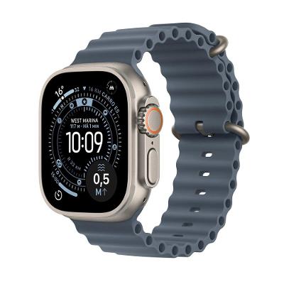 Apple Watch Ultra 3 GPS + Cellular - Caixa natural de titânio – 49 mm - Pulseira Oceano azul-âncora