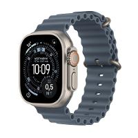 Apple Watch Ultra 3 GPS + Cellular - Caixa natural de titânio – 49 mm - Pulseira Oceano azul-âncora - 1