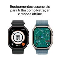 Apple Watch Ultra 3 GPS + Cellular - Caixa natural de titânio – 49 mm - Pulseira Oceano azul-âncora - 5